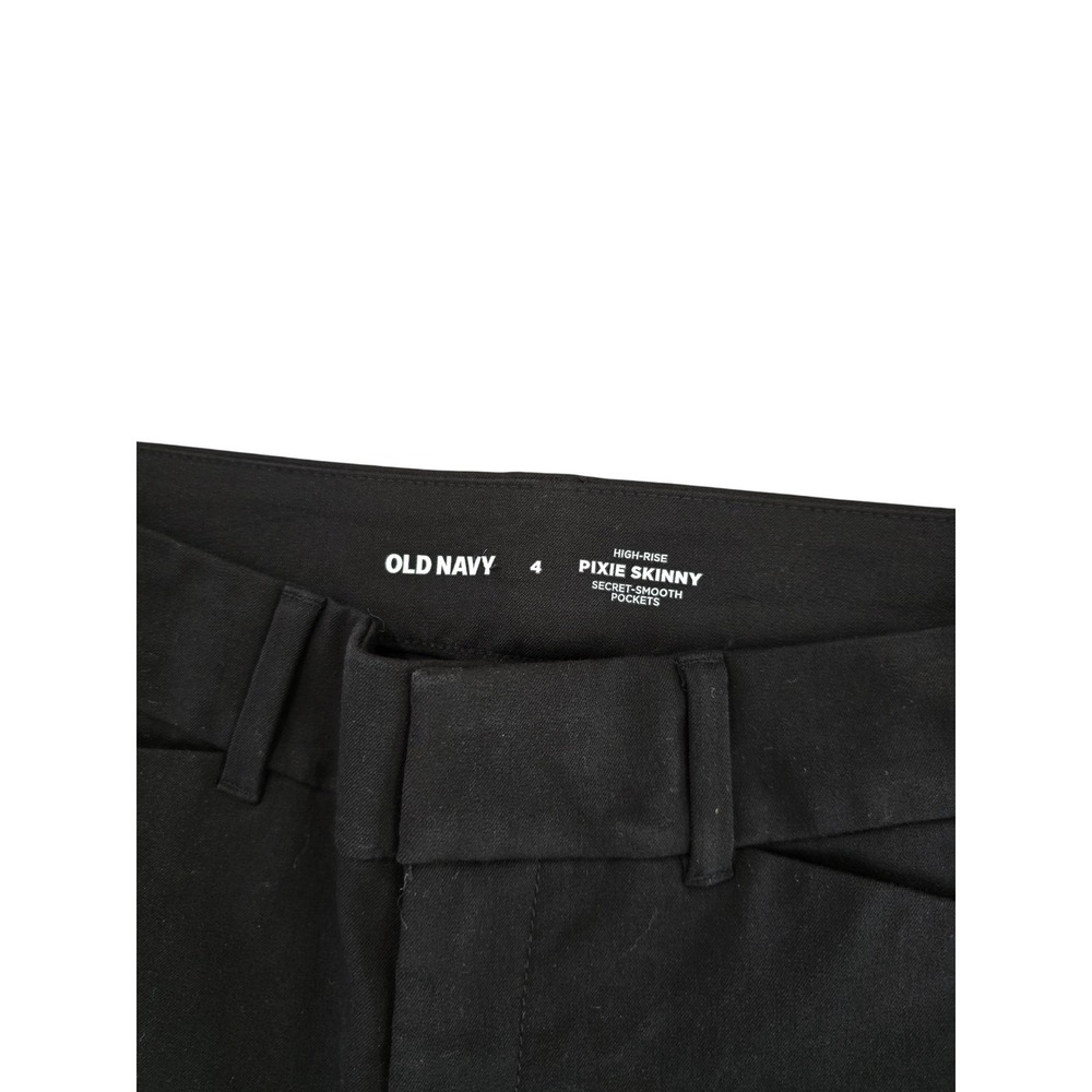 Old Navy High Rise Pixie Skinny Pants Black Women's Size 4 Secret Smooth Pockets - Picture 3 of 8